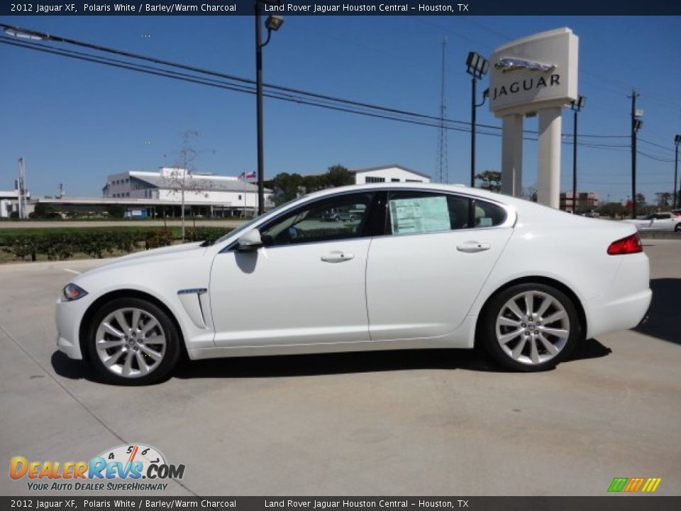 2012 Jaguar XF Polaris White / Barley/Warm Charcoal Photo #7