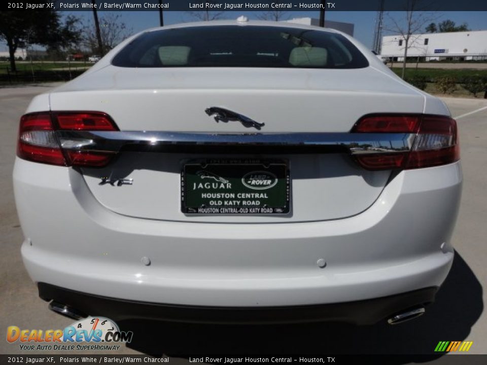 2012 Jaguar XF Polaris White / Barley/Warm Charcoal Photo #9