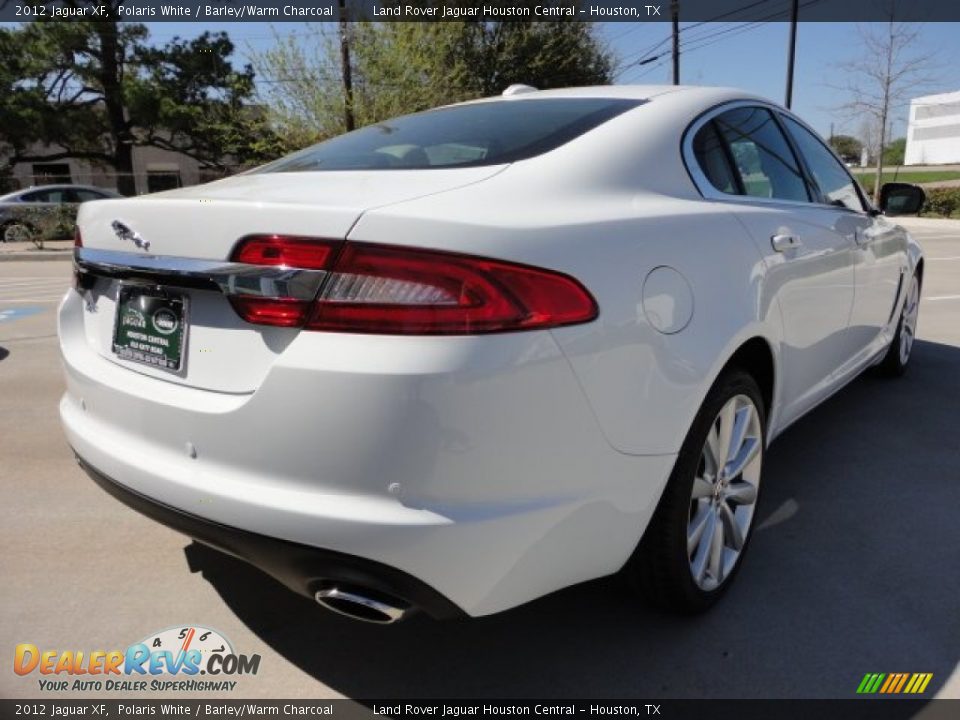 2012 Jaguar XF Polaris White / Barley/Warm Charcoal Photo #10