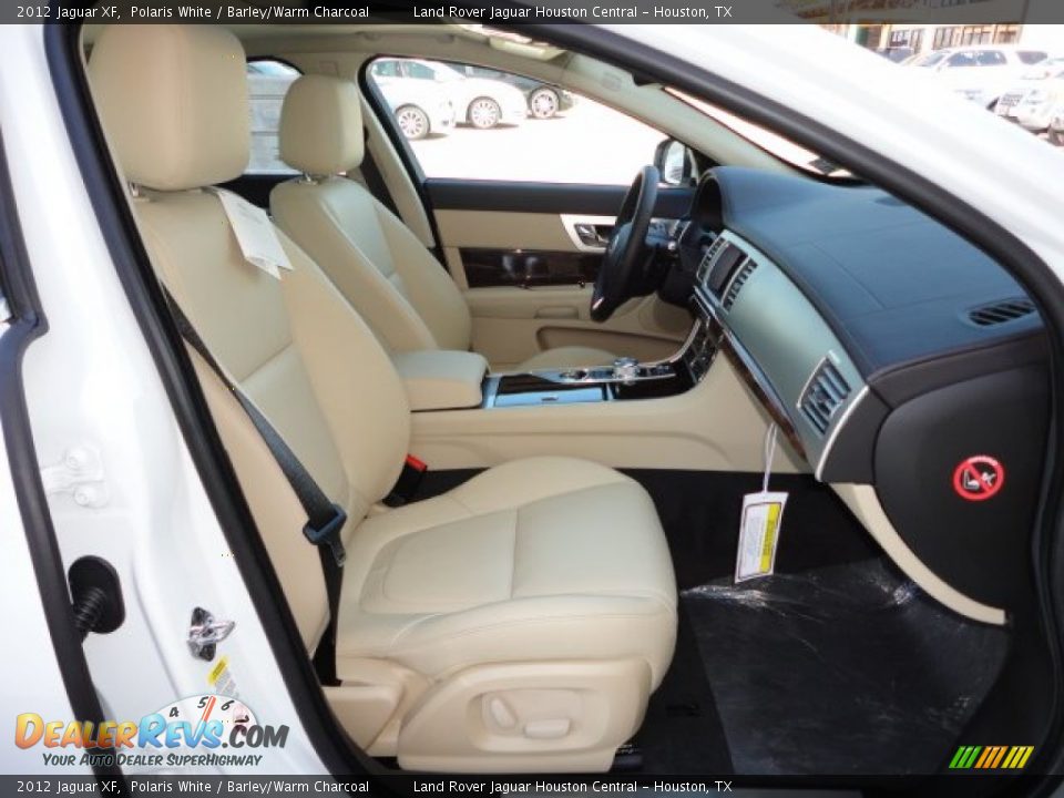 2012 Jaguar XF Polaris White / Barley/Warm Charcoal Photo #14