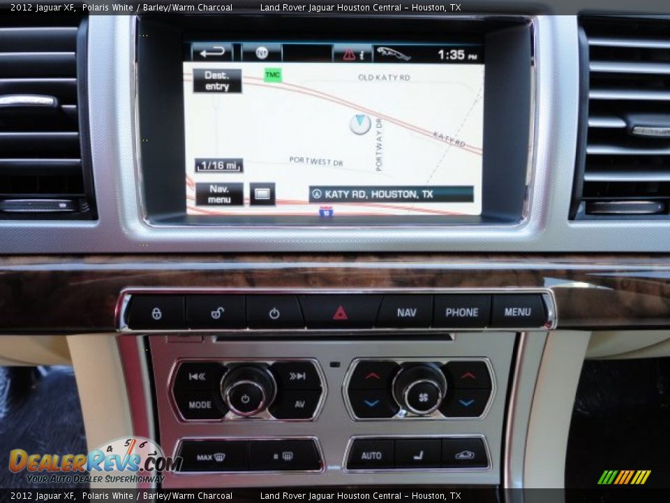 2012 Jaguar XF Polaris White / Barley/Warm Charcoal Photo #16