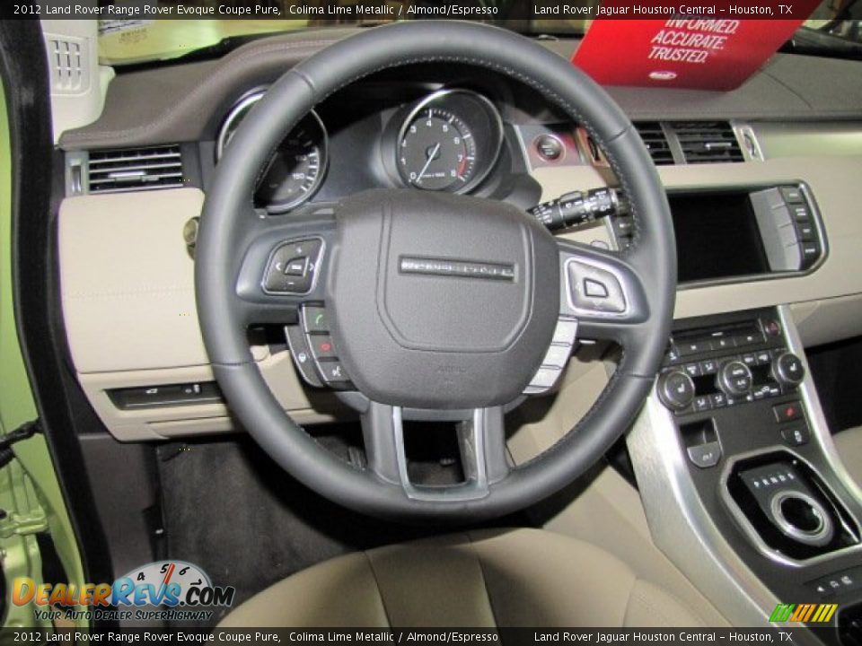 2012 Land Rover Range Rover Evoque Coupe Pure Steering Wheel Photo #3
