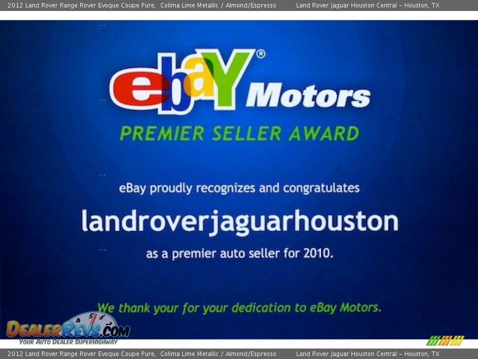 Dealer Info of 2012 Land Rover Range Rover Evoque Coupe Pure Photo #16