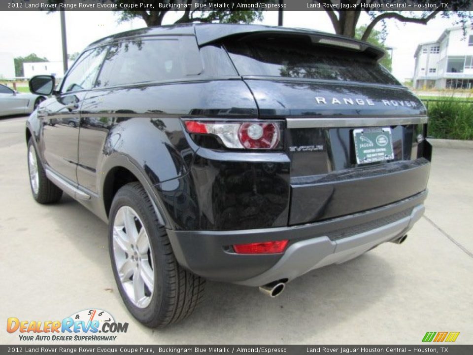 2012 Land Rover Range Rover Evoque Coupe Pure Buckingham Blue Metallic / Almond/Espresso Photo #7