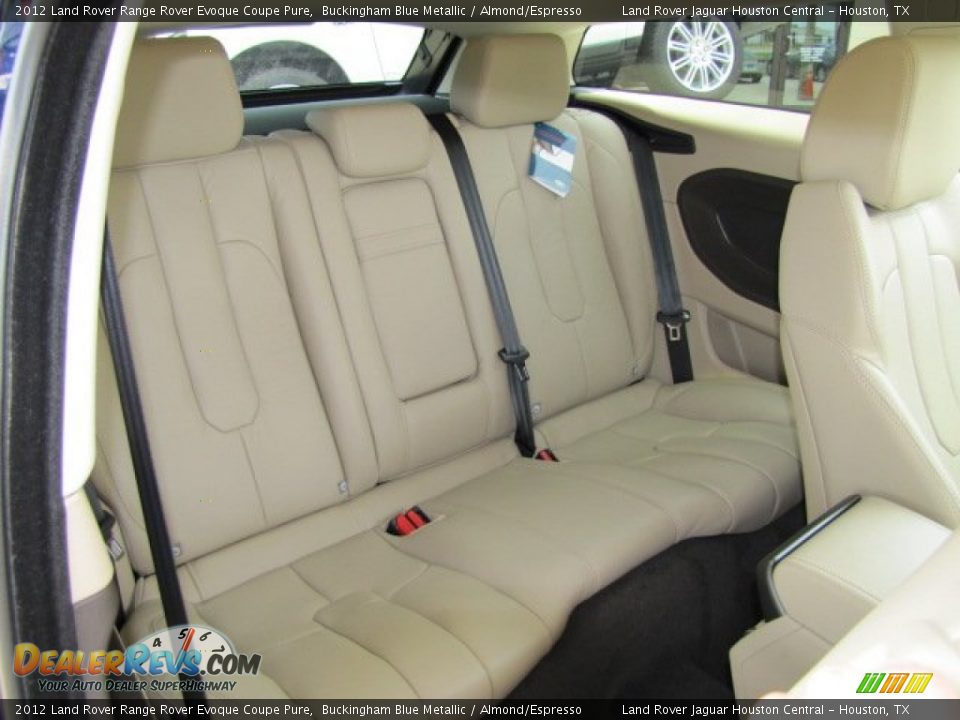 Rear Seat of 2012 Land Rover Range Rover Evoque Coupe Pure Photo #12