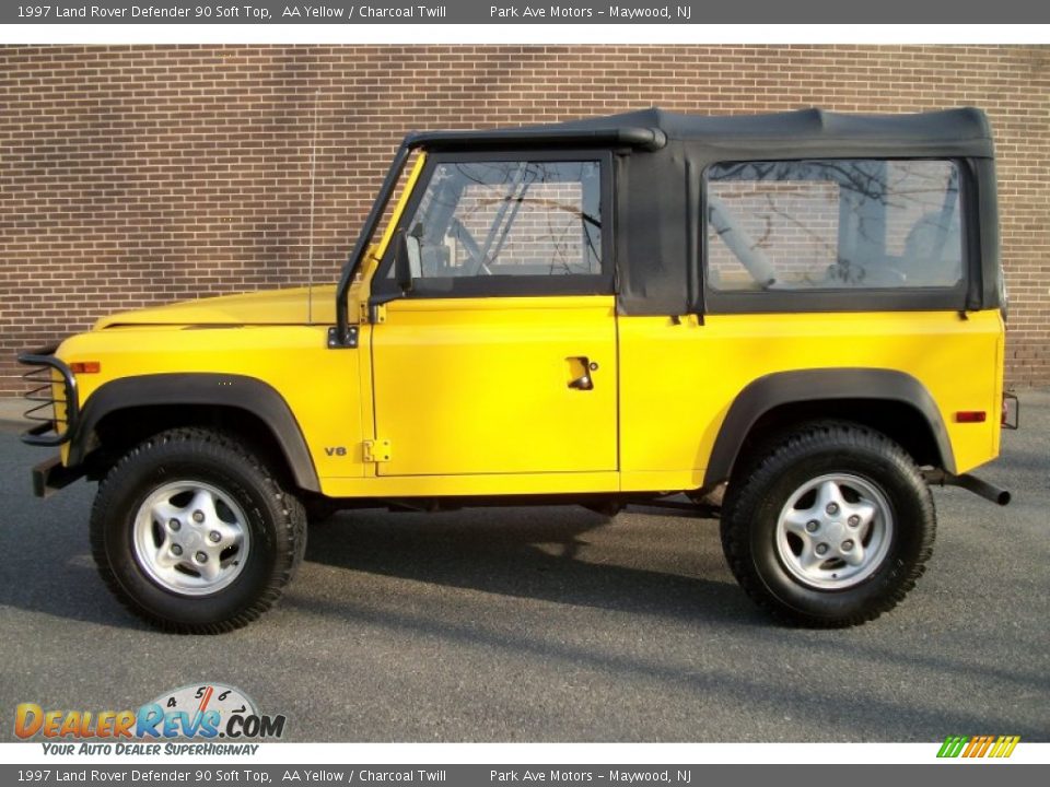 AA Yellow 1997 Land Rover Defender 90 Soft Top Photo #2