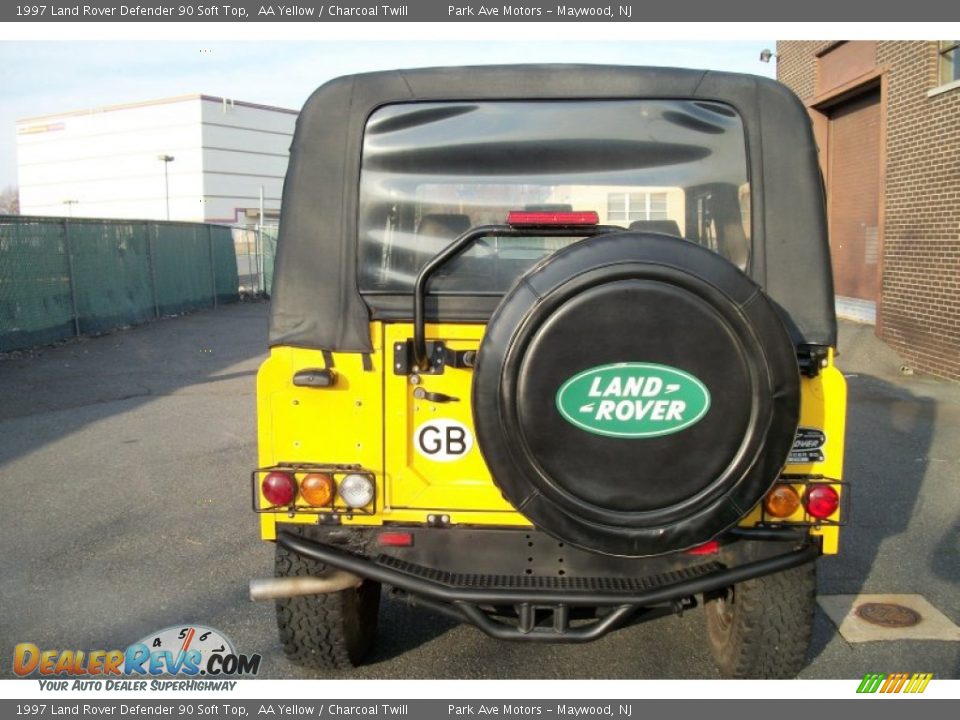 1997 Land Rover Defender 90 Soft Top AA Yellow / Charcoal Twill Photo #4