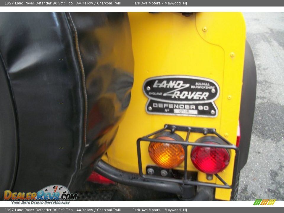 1997 Land Rover Defender 90 Soft Top AA Yellow / Charcoal Twill Photo #6