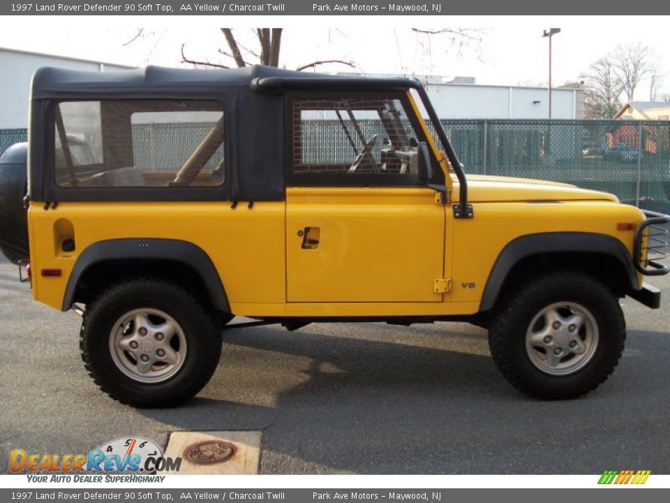 AA Yellow 1997 Land Rover Defender 90 Soft Top Photo #7