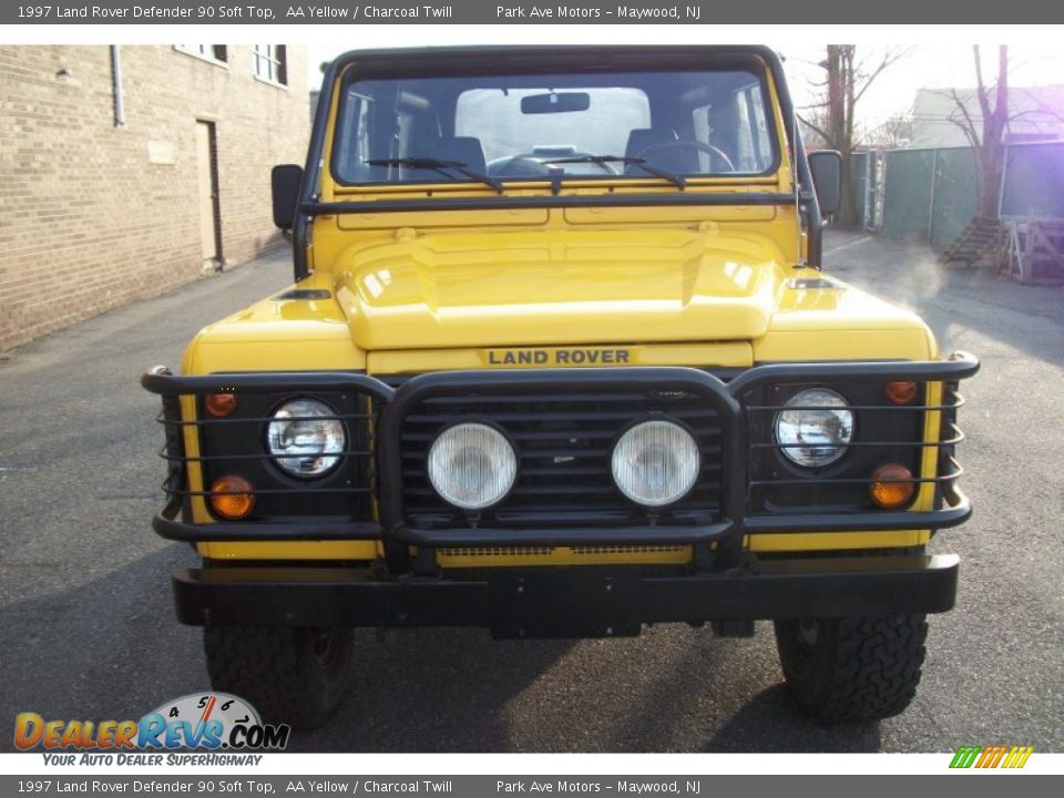 1997 Land Rover Defender 90 Soft Top AA Yellow / Charcoal Twill Photo #9