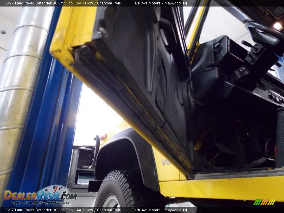 1997 Land Rover Defender 90 Soft Top AA Yellow / Charcoal Twill Photo #35