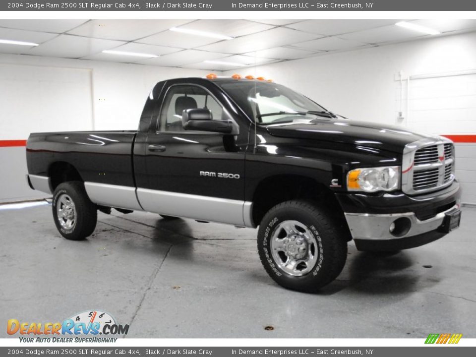 2004 Dodge Ram 2500 SLT Regular Cab 4x4 Black / Dark Slate Gray Photo #6