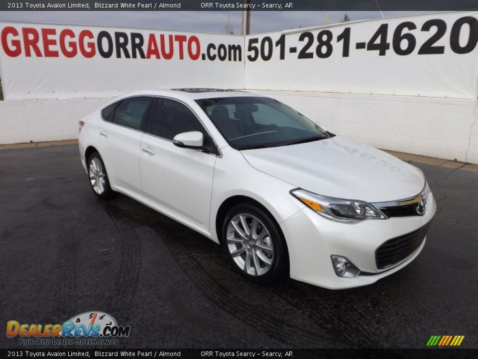 2013 Toyota Avalon Limited Blizzard White Pearl / Almond Photo #1