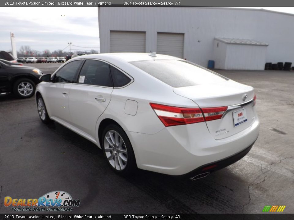 2013 Toyota Avalon Limited Blizzard White Pearl / Almond Photo #5