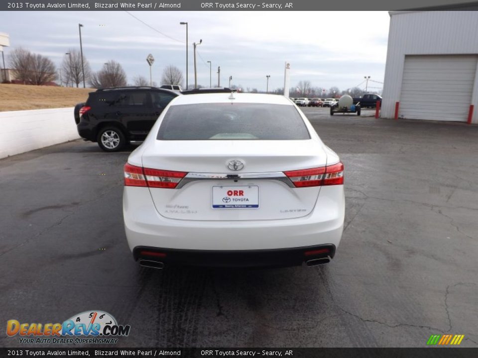 2013 Toyota Avalon Limited Blizzard White Pearl / Almond Photo #6