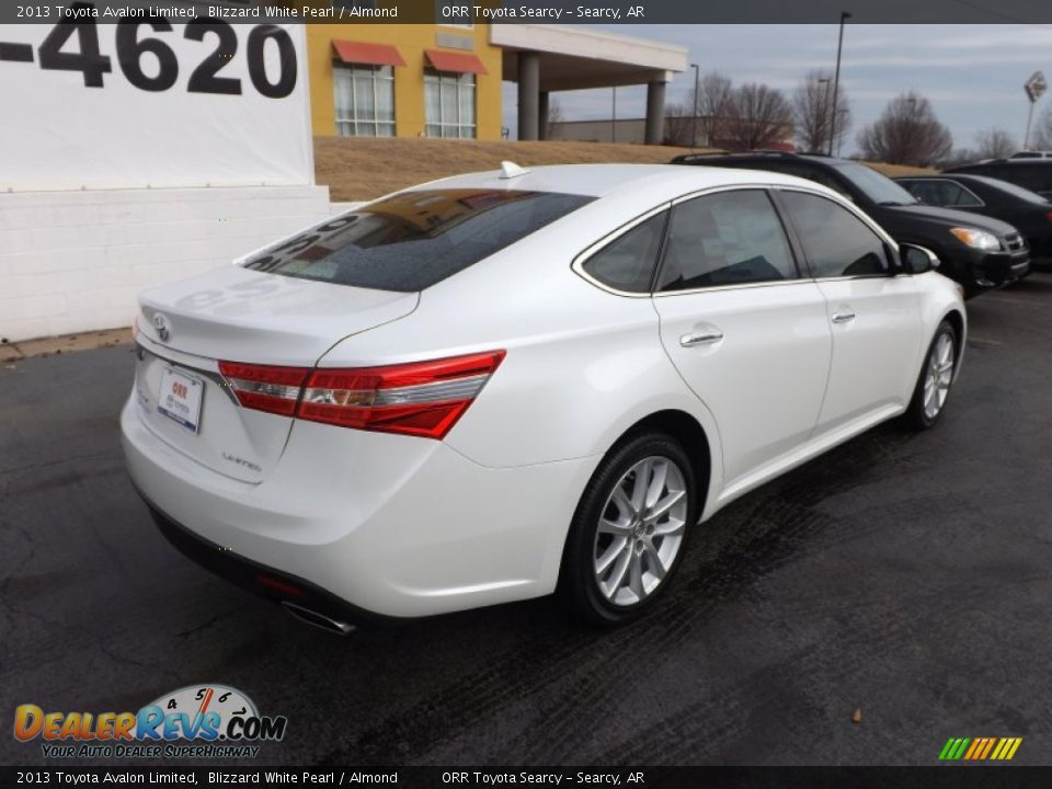 2013 Toyota Avalon Limited Blizzard White Pearl / Almond Photo #7