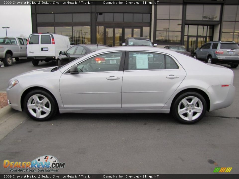 2009 Chevrolet Malibu LS Sedan Silver Ice Metallic / Titanium Photo #4