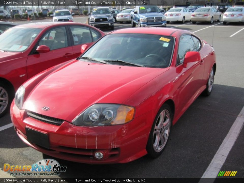 2004 Hyundai Tiburon Rally Red / Black Photo #1
