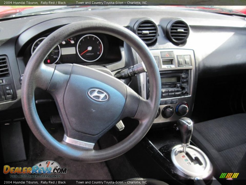 2004 Hyundai Tiburon Rally Red / Black Photo #3