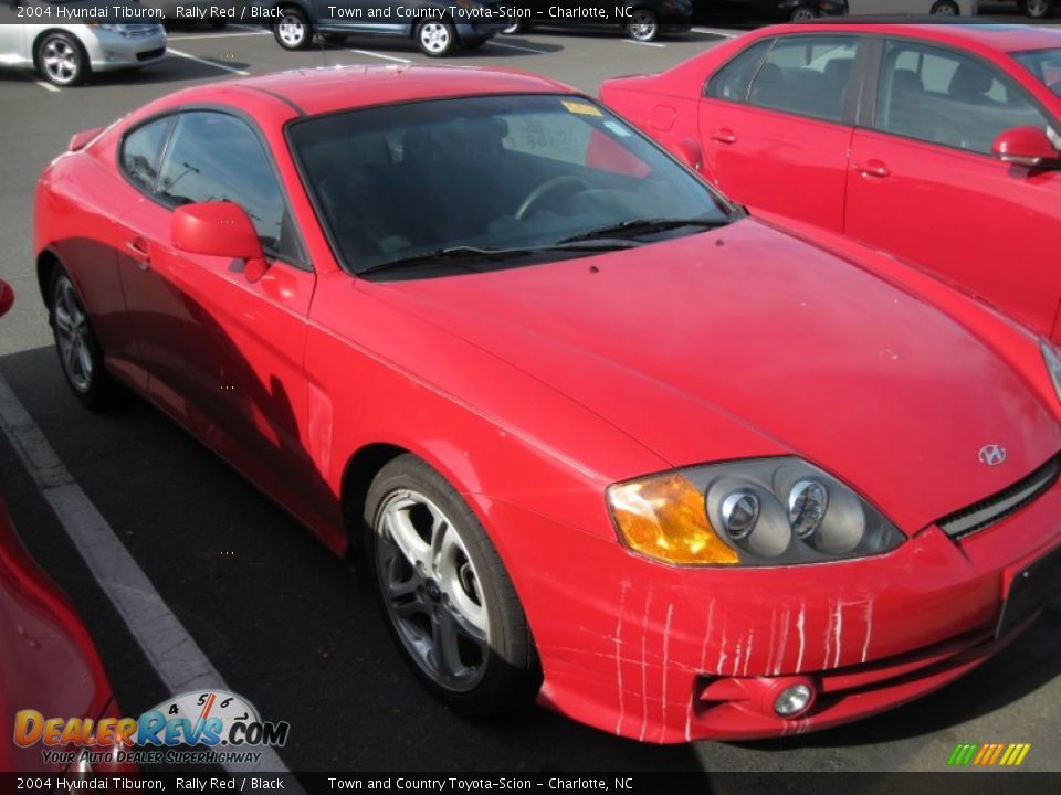 2004 Hyundai Tiburon Rally Red / Black Photo #5