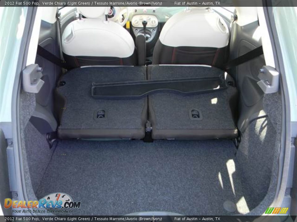2012 Fiat 500 Pop Verde Chiaro (Light Green) / Tessuto Marrone/Avorio (Brown/Ivory) Photo #5