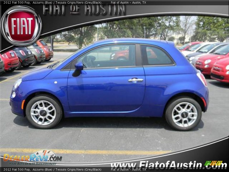 2012 Fiat 500 Pop Azzurro (Blue) / Tessuto Grigio/Nero (Grey/Black) Photo #1