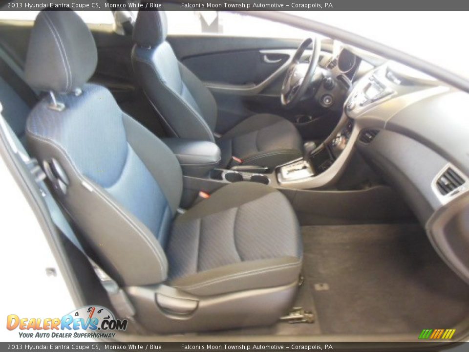 2013 Hyundai Elantra Coupe GS Monaco White / Blue Photo #15