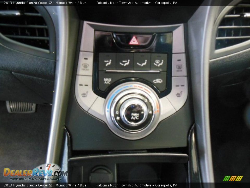 2013 Hyundai Elantra Coupe GS Monaco White / Blue Photo #19