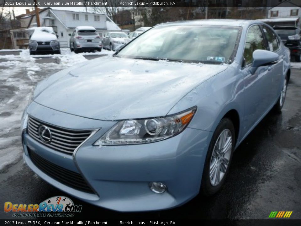 2013 Lexus ES 350 Cerulean Blue Metallic / Parchment Photo #8