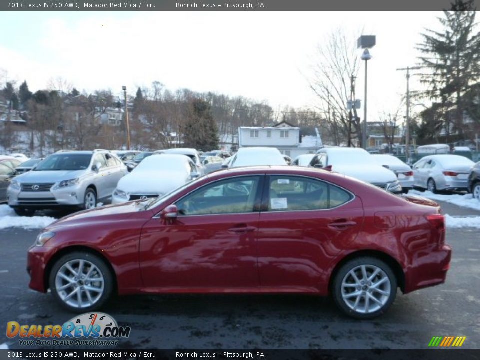 2013 Lexus IS 250 AWD Matador Red Mica / Ecru Photo #1