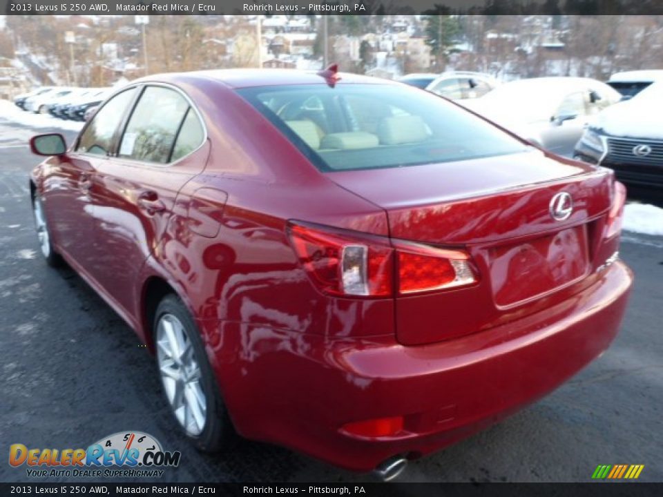 2013 Lexus IS 250 AWD Matador Red Mica / Ecru Photo #2
