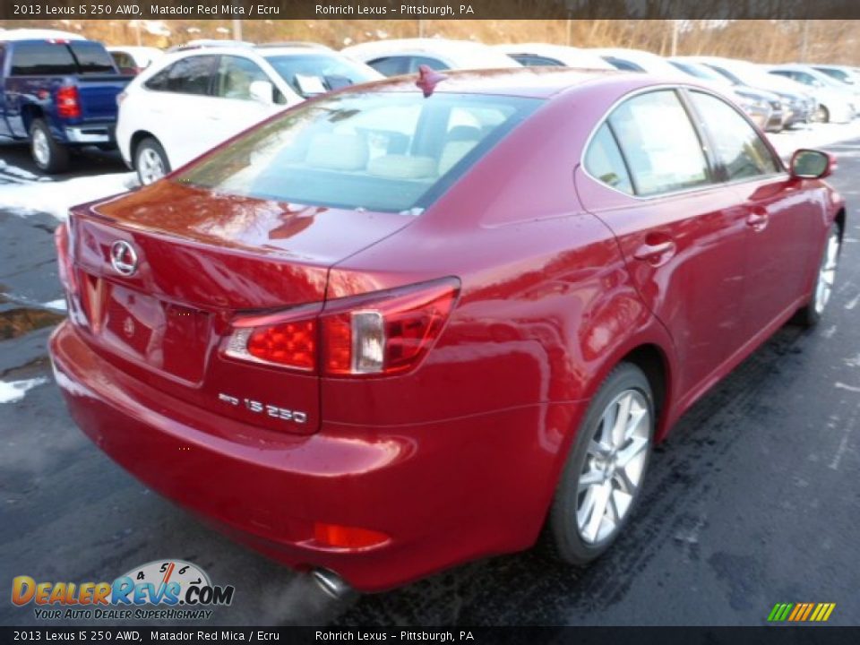 2013 Lexus IS 250 AWD Matador Red Mica / Ecru Photo #4