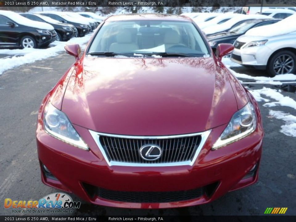 2013 Lexus IS 250 AWD Matador Red Mica / Ecru Photo #7