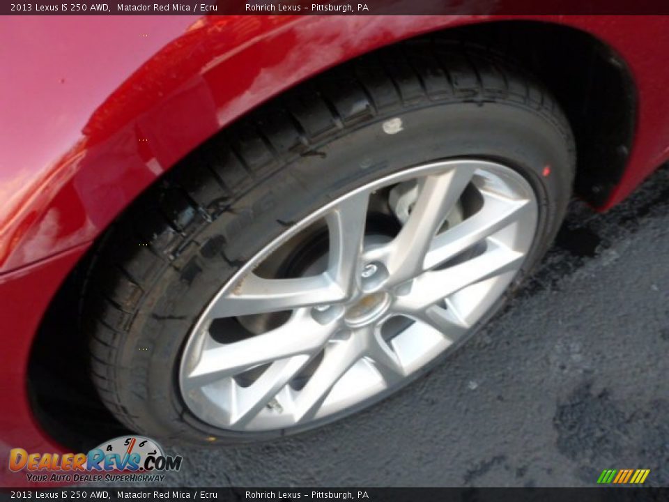 2013 Lexus IS 250 AWD Matador Red Mica / Ecru Photo #9