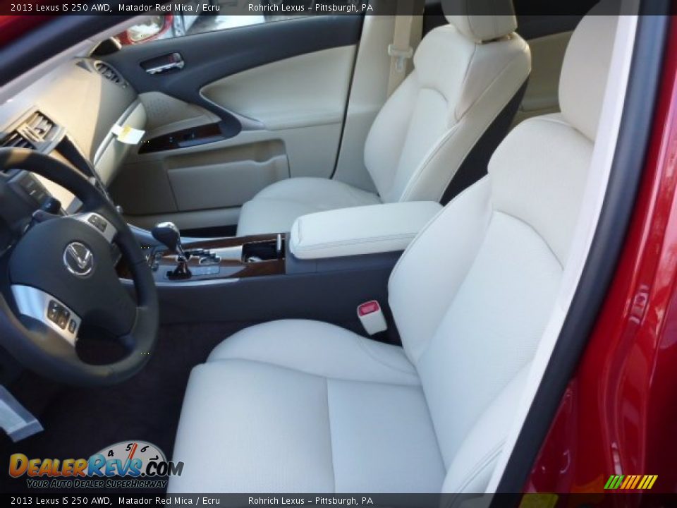 2013 Lexus IS 250 AWD Matador Red Mica / Ecru Photo #10