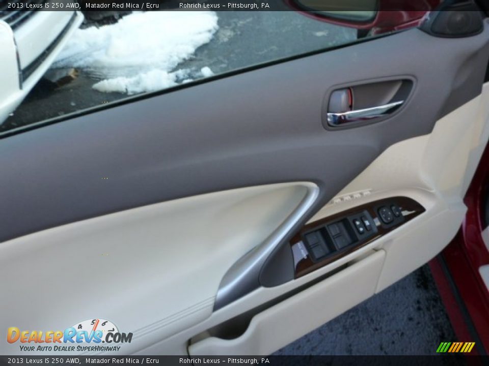 2013 Lexus IS 250 AWD Matador Red Mica / Ecru Photo #13