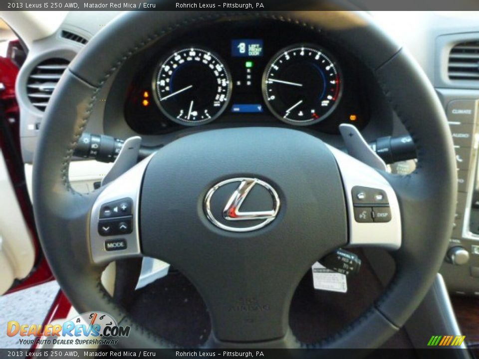 2013 Lexus IS 250 AWD Steering Wheel Photo #15