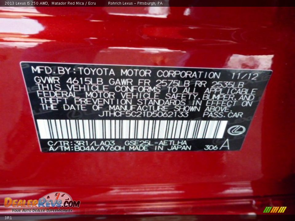 3R1 - 2013 Lexus IS