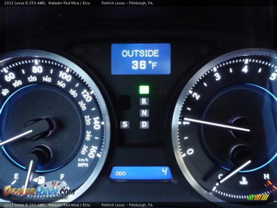 2013 Lexus IS 250 AWD Matador Red Mica / Ecru Photo #19