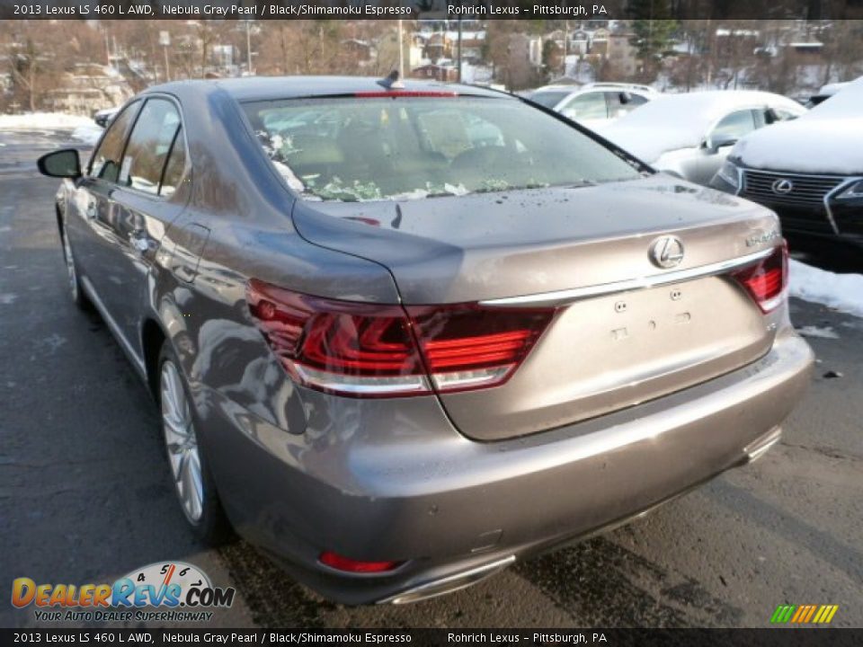 2013 Lexus LS 460 L AWD Nebula Gray Pearl / Black/Shimamoku Espresso Photo #2