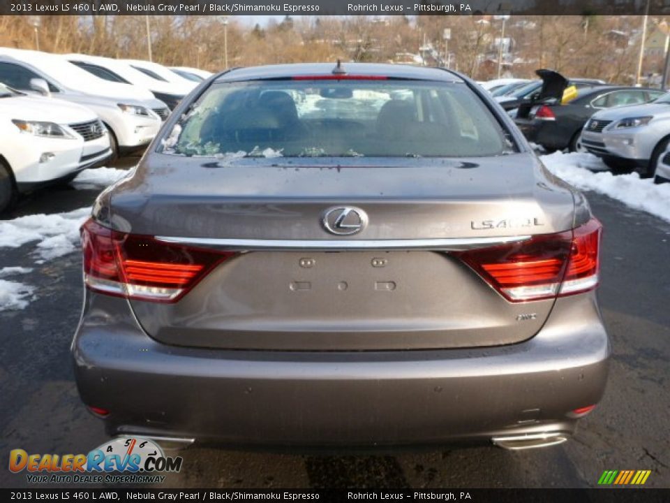 2013 Lexus LS 460 L AWD Nebula Gray Pearl / Black/Shimamoku Espresso Photo #3
