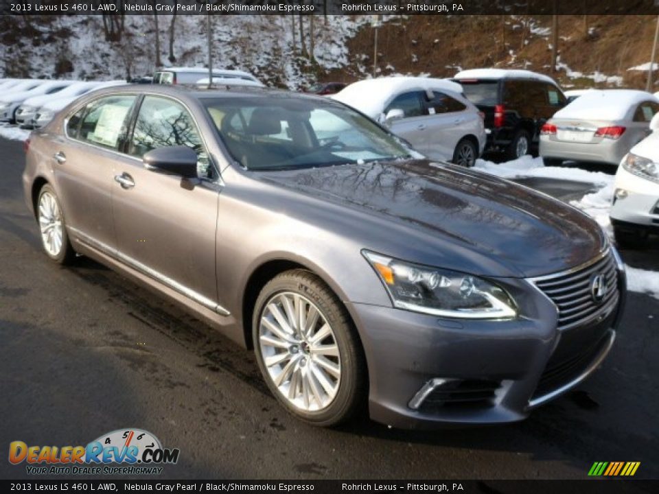 2013 Lexus LS 460 L AWD Nebula Gray Pearl / Black/Shimamoku Espresso Photo #5