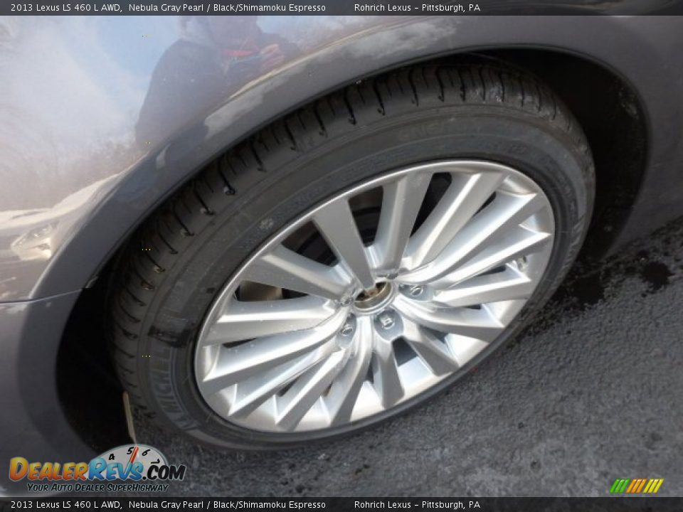 2013 Lexus LS 460 L AWD Nebula Gray Pearl / Black/Shimamoku Espresso Photo #8