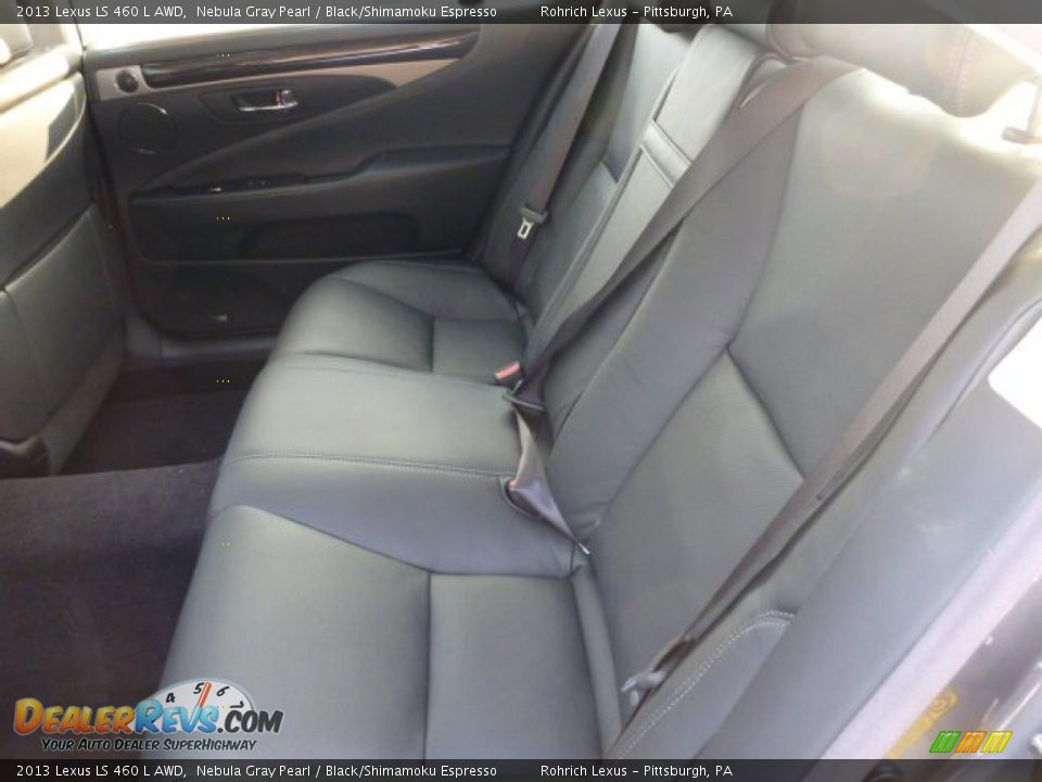 2013 Lexus LS 460 L AWD Nebula Gray Pearl / Black/Shimamoku Espresso Photo #10