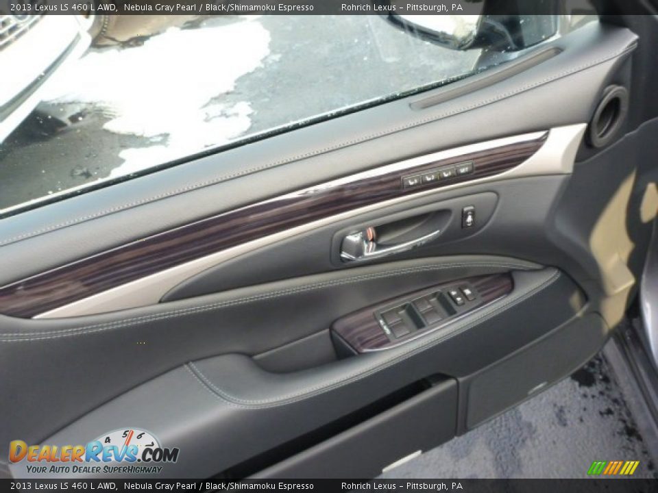 2013 Lexus LS 460 L AWD Nebula Gray Pearl / Black/Shimamoku Espresso Photo #12