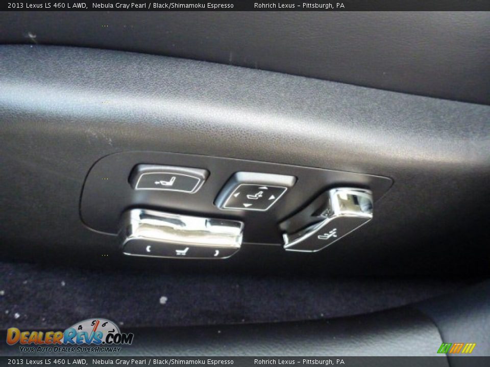 2013 Lexus LS 460 L AWD Nebula Gray Pearl / Black/Shimamoku Espresso Photo #13