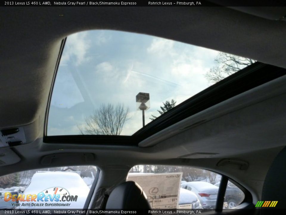 2013 Lexus LS 460 L AWD Nebula Gray Pearl / Black/Shimamoku Espresso Photo #14