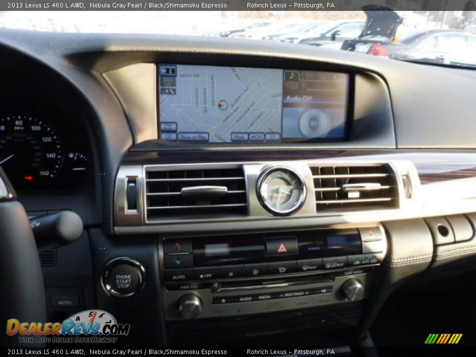 2013 Lexus LS 460 L AWD Nebula Gray Pearl / Black/Shimamoku Espresso Photo #17