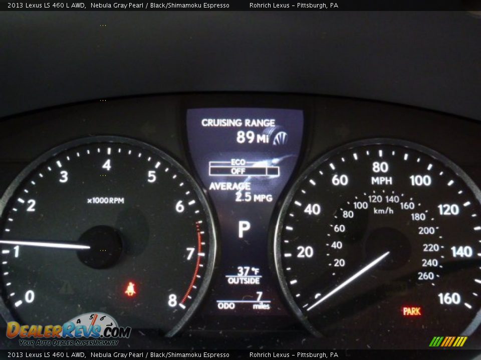 2013 Lexus LS 460 L AWD Nebula Gray Pearl / Black/Shimamoku Espresso Photo #19