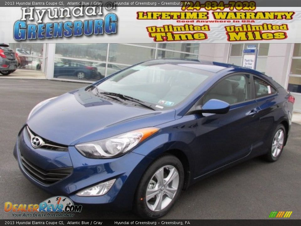 2013 Hyundai Elantra Coupe GS Atlantic Blue / Gray Photo #1